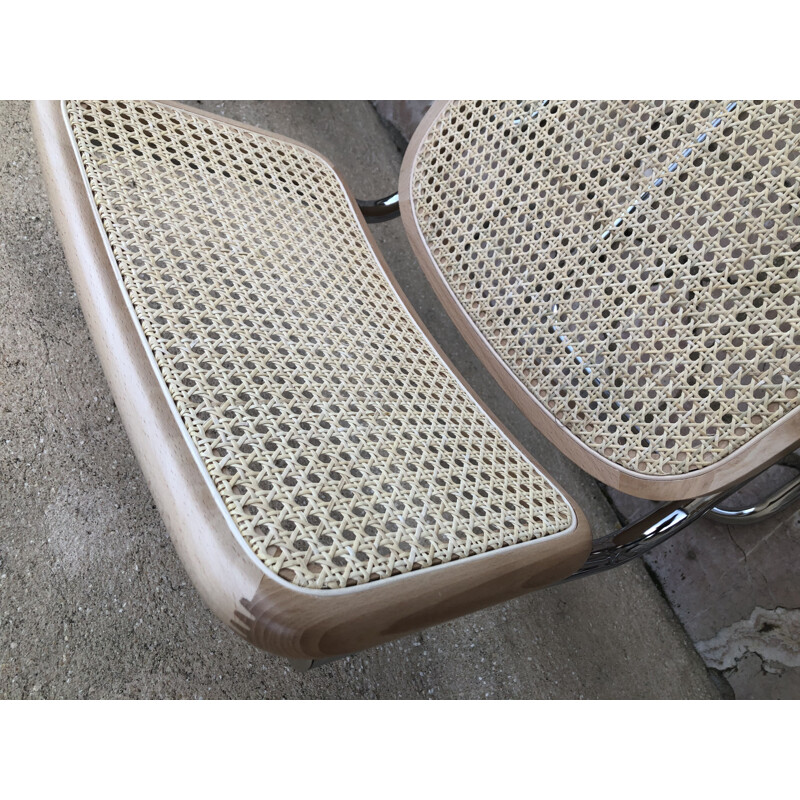 Paire de chaises vintage b32 cesca Marcel Breuer en hêtre Italy