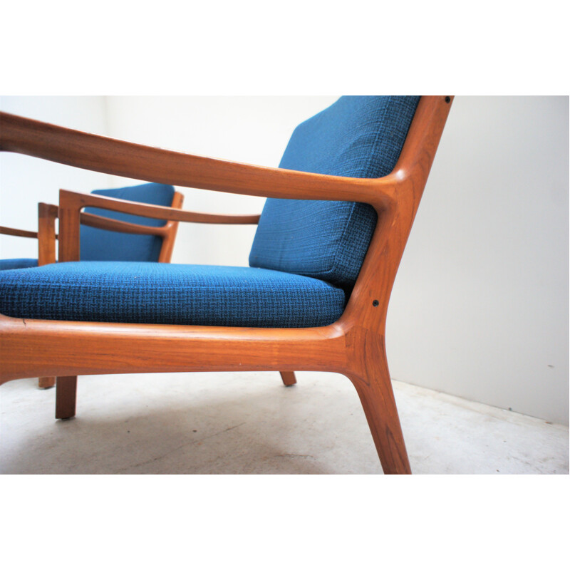 Pair of vintage Scandinavian teak armchairs by Ole Wanscher, Denmark 1960