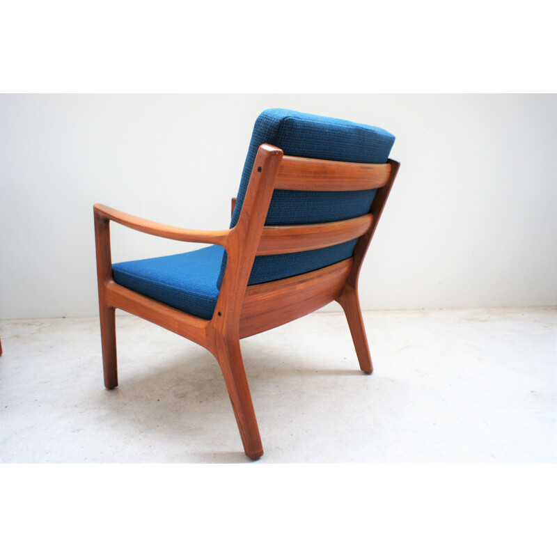 Pair of vintage Scandinavian teak armchairs by Ole Wanscher, Denmark 1960