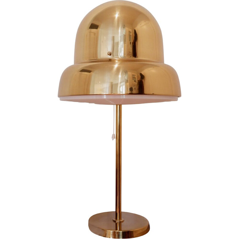 Vintage massief messing tafellamp van Eje Ahlgren voor Bergboms, 1950