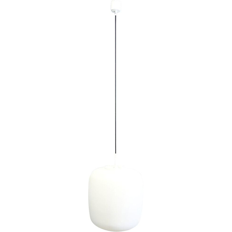 Scandinavische vintage hanglamp met opalen kap, 1970