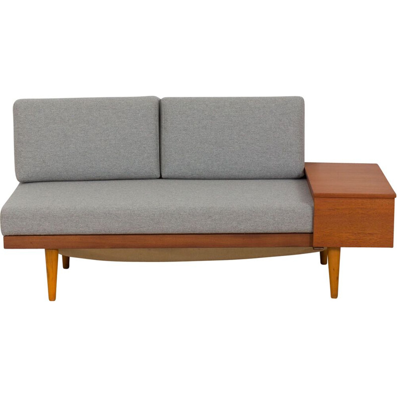 Teak vintage daybed Svanette with side table by Ingmar Relling for Swane Ekornes, 1960s