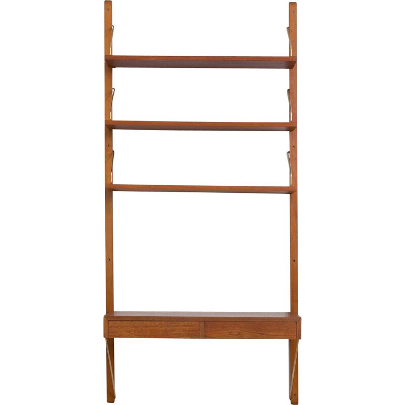 Vintage teak wall unit by Poul Cadovius, Denmark 1960s