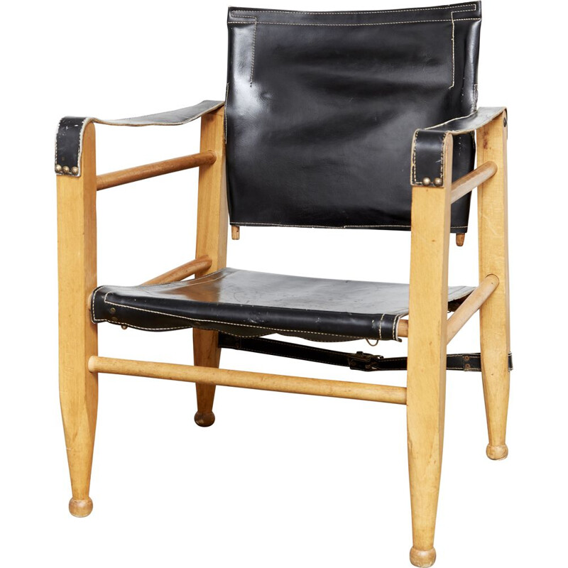 Vintage safari fauteuil van Aage Bruun