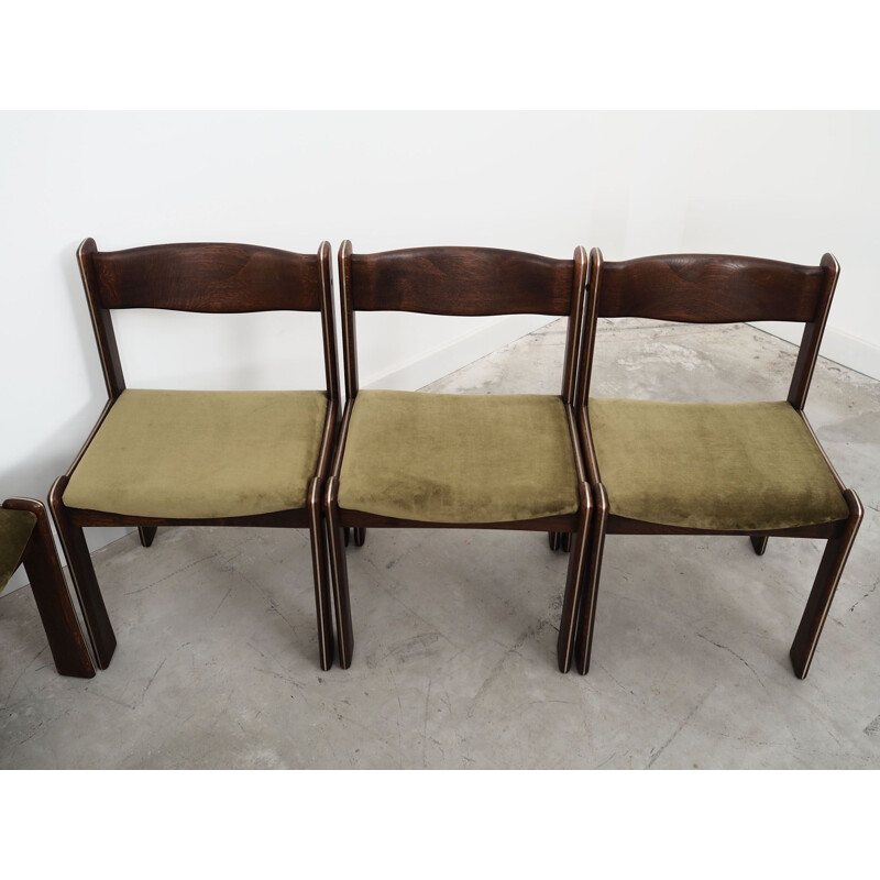 Set of 6 vintage Danish oakwood chairs by Uldum Møbelfabrik, 1960s
