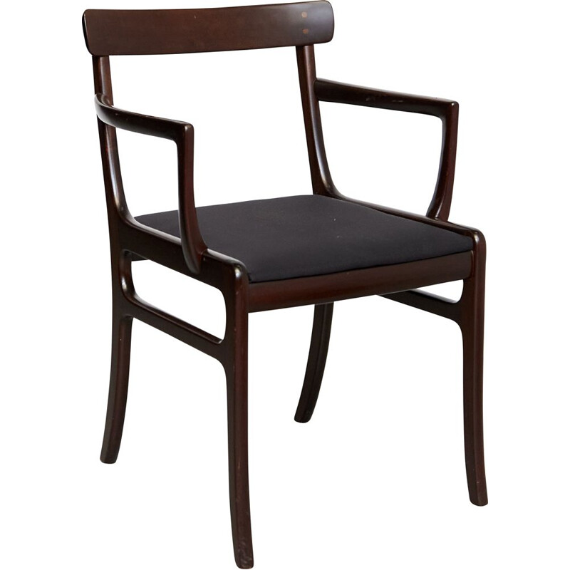 Mid-century mahogany Rungstedlund armchair by Ole Wanscher for Poul Jeppesens Møbelfabrik