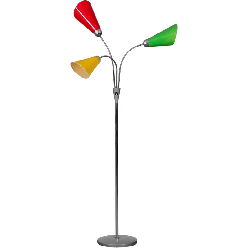 Vintage metal floor lamp by Lidokov, 1960