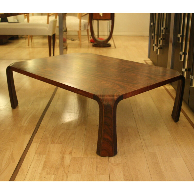 Rectangular coffee table in rosewood, Inui SABUROU - 1950s