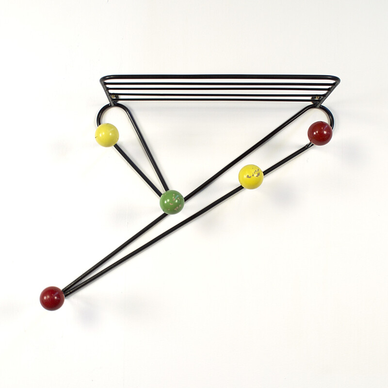  Kapstok wooden coat rack, Roger FERAUD - 1950s