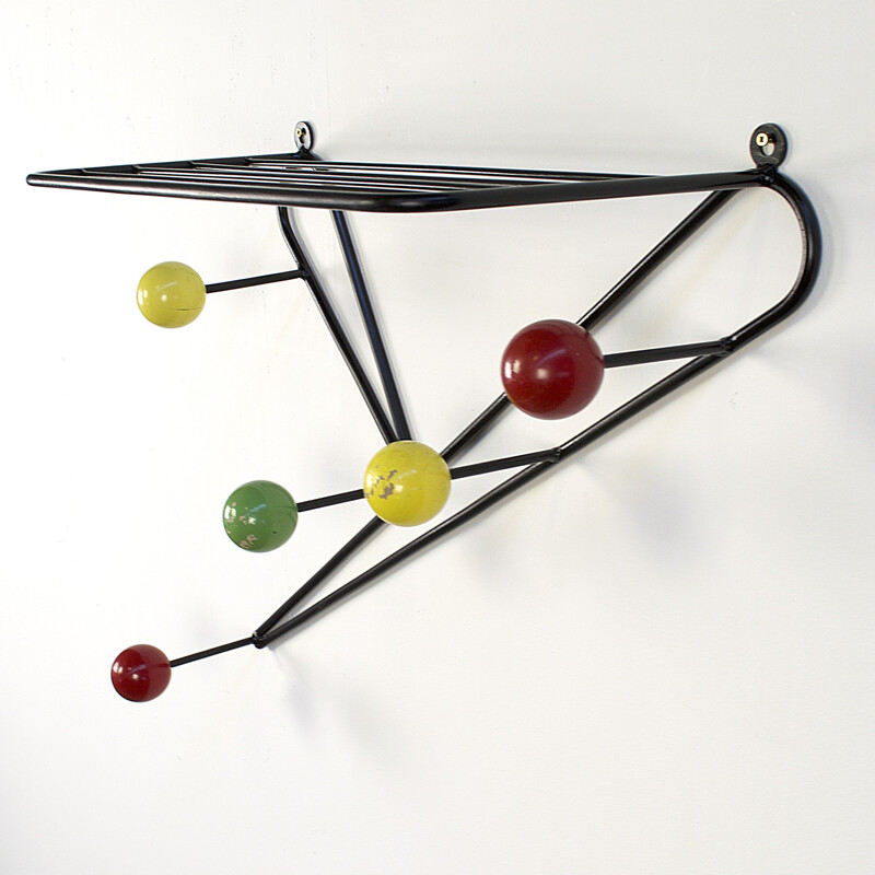  Kapstok wooden coat rack, Roger FERAUD - 1950s