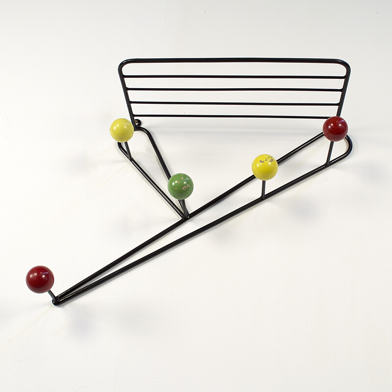  Kapstok wooden coat rack, Roger FERAUD - 1950s