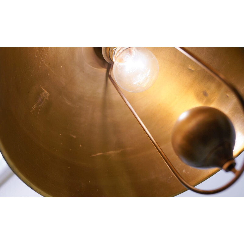 Vintage brass pendant lamp by Florian Schulz, Germany 1970s