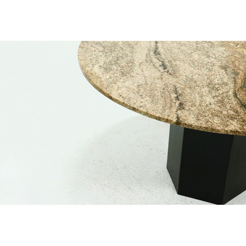 Table ronde vintage en granit, 1970