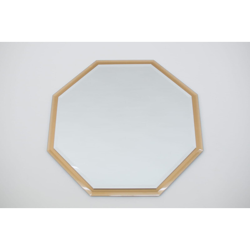 Vintage hexagonal mirror by Schöninger, 1970