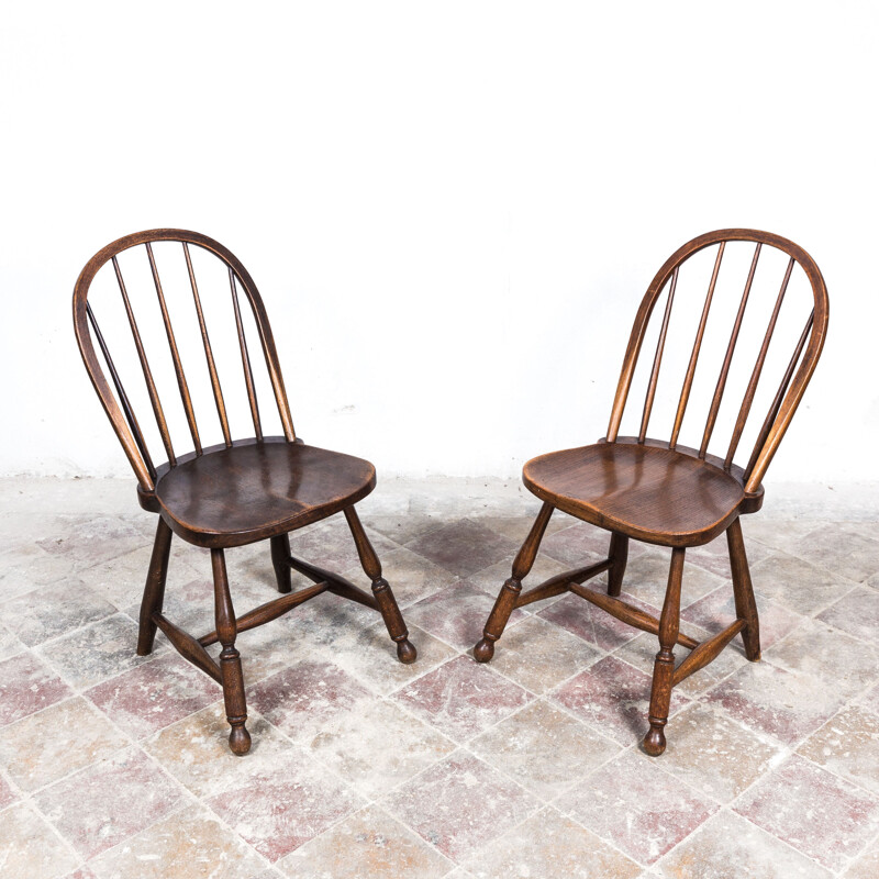 Set van 4 vintage massief beuken stoelen van Josef Frank voor Adolf Loos