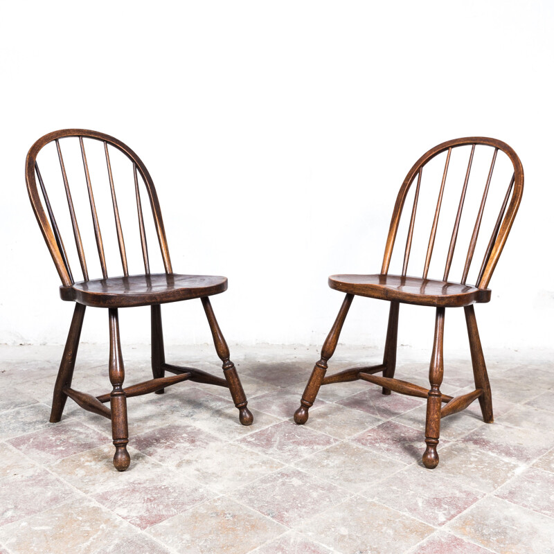 Set of 4 vintage solid beech wood chairs by Josef Frank for Adolf Loos