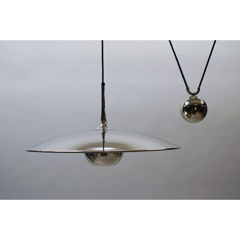 Vintage Onos pendant lamp with counterweight by Florian Schulz, Germany 1970s