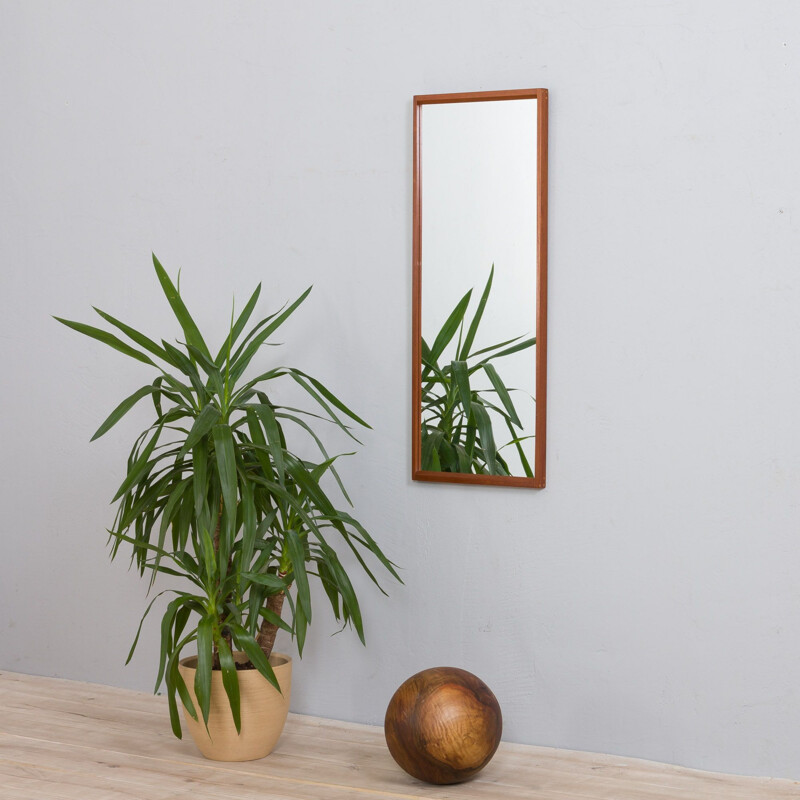 Mid century Danish teak mirror by Kai Kristiansen for Aksel Kjersgaard, 1960s