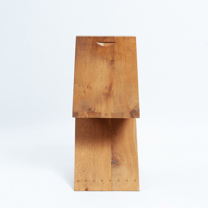 Vintage Zig zag chair in oakwood by Gerrit Rietveld, 1970s