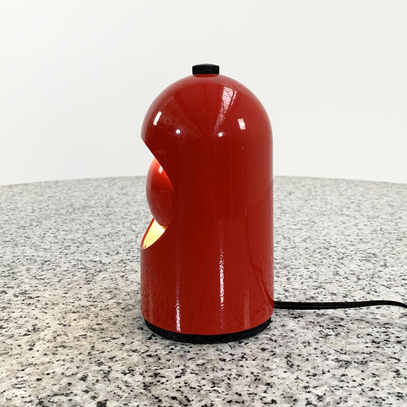 Lampe de table vintage Selene rouge par Abm, 1960