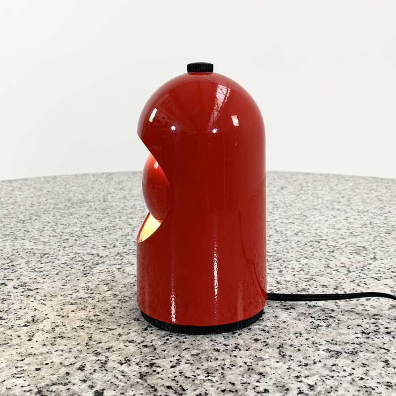 Vintage red Selene table lamp by Abm, 1960s