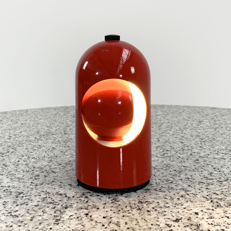 Vintage red Selene table lamp by Abm, 1960s