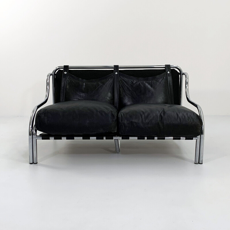 Vintage Stringa 2-seater sofa by Gae Aulenti for Poltronova, 1960s