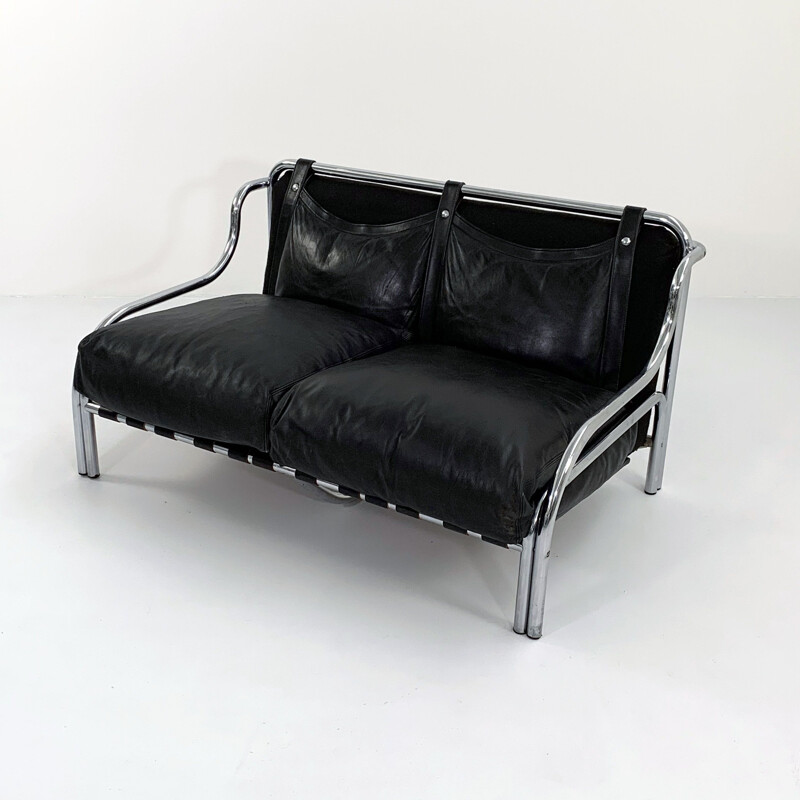 Vintage Stringa 2-seater sofa by Gae Aulenti for Poltronova, 1960s