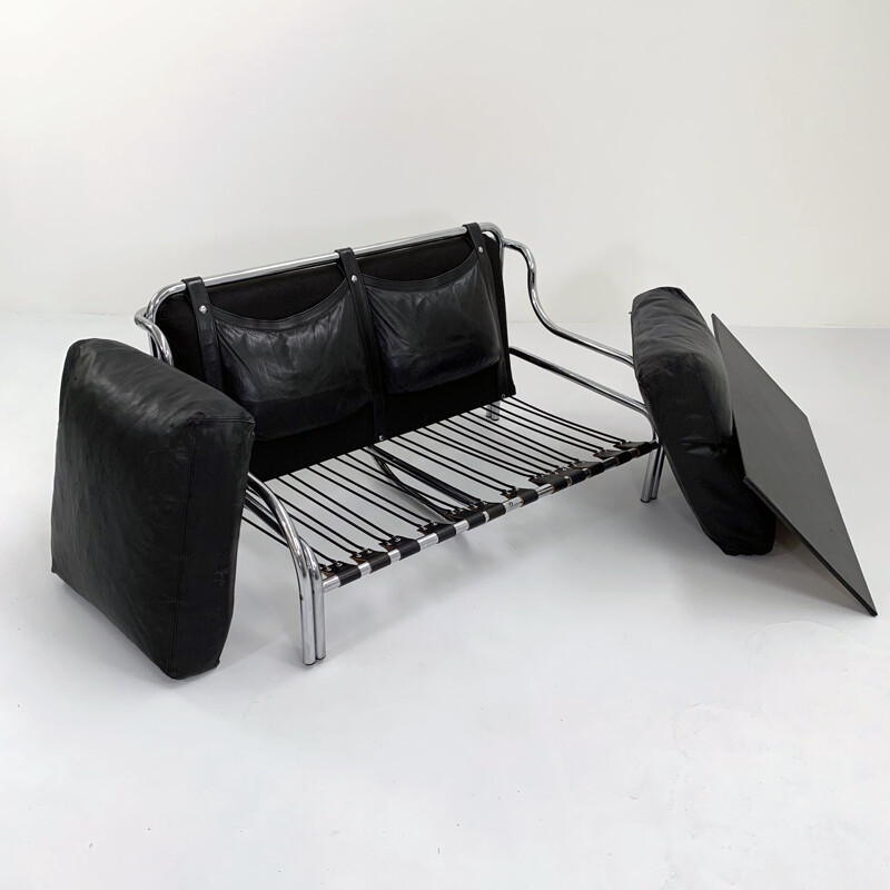 Vintage Stringa 2-seater sofa by Gae Aulenti for Poltronova, 1960s