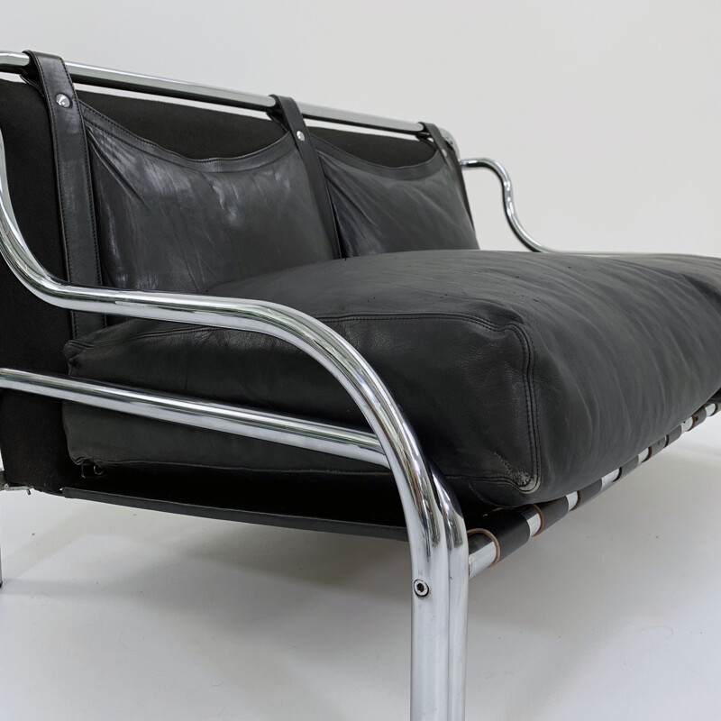 Vintage Stringa 2-seater sofa by Gae Aulenti for Poltronova, 1960s