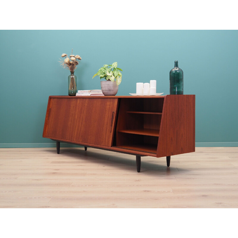 Teak vintage Danish sideboard by Pmj Viby J, 1960s