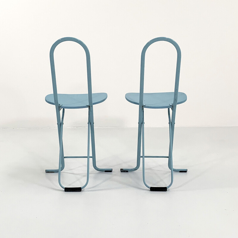 Paire de chaises pliantes vintage Dafne de Gastone Rinaldi pour Thema, 1970