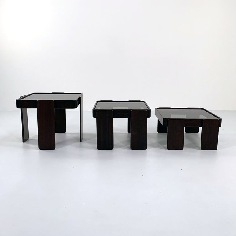 Vintage nesting tables by Gianfranco Frattini for Cassina, 1970s