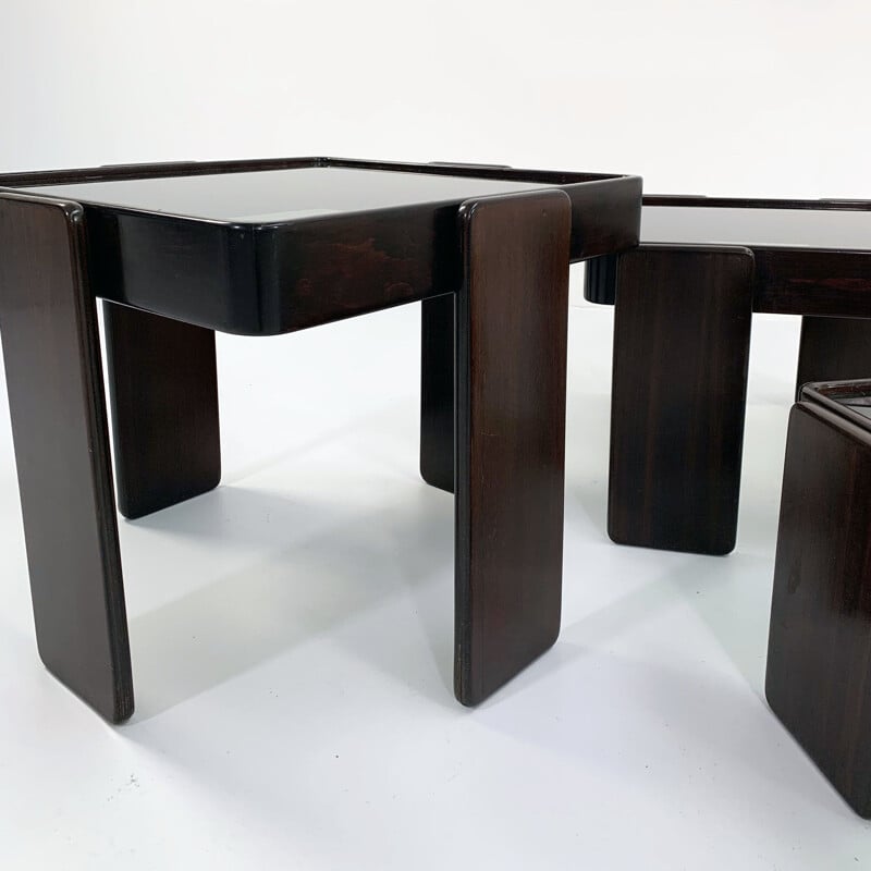 Vintage nesting tables by Gianfranco Frattini for Cassina, 1970s