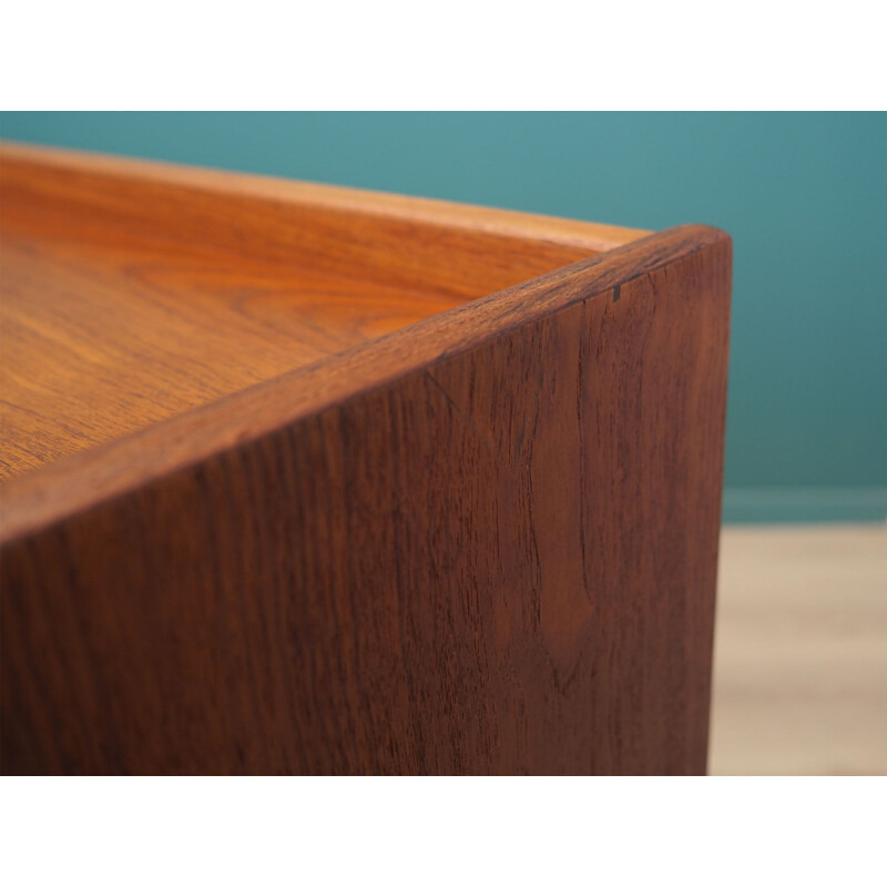 Vintage teak sideboard with sliding doors, Denmark 1970s