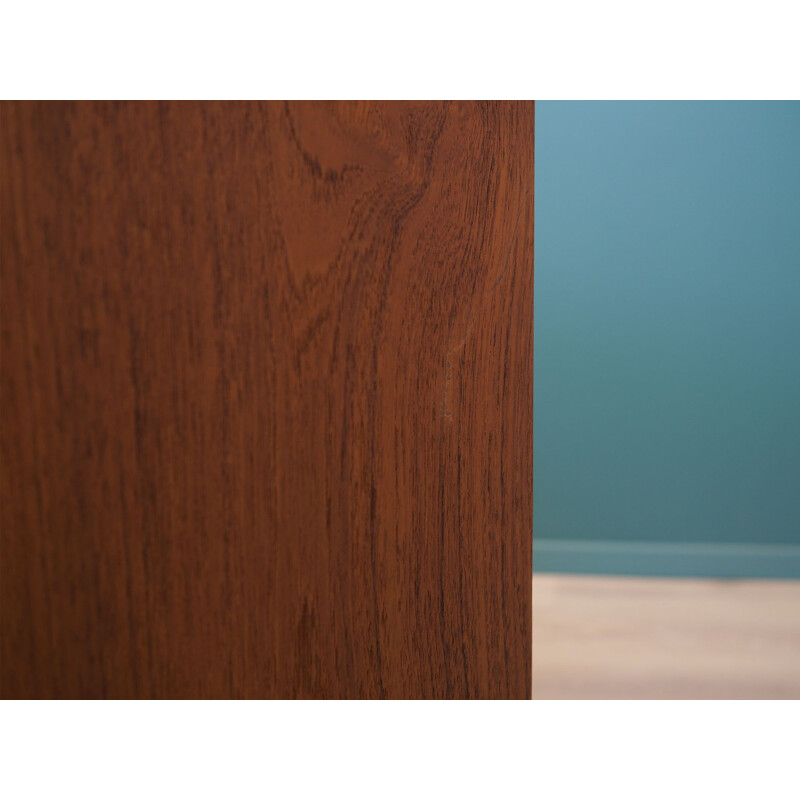 Vintage teak sideboard with sliding doors, Denmark 1970s