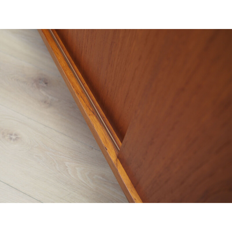 Vintage teak sideboard with sliding doors, Denmark 1970s