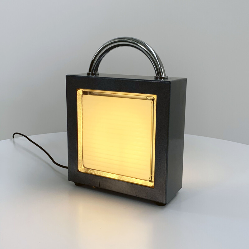 Valigetta vintage tafellamp van Matteo Thun voor Bieffeplast, 1980