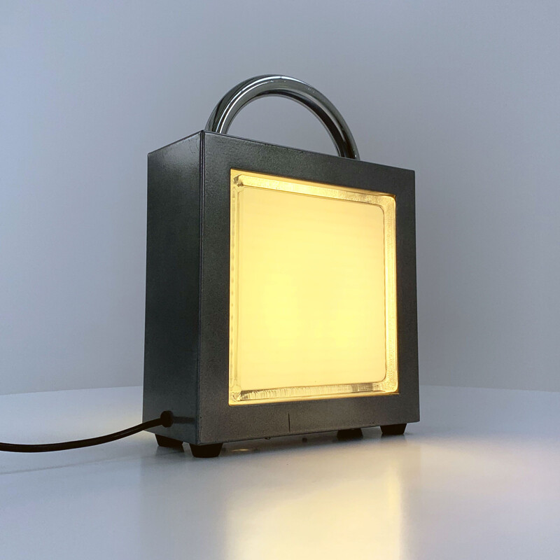 Lámpara de mesa vintage Valigetta de Matteo Thun para Bieffeplast, 1980