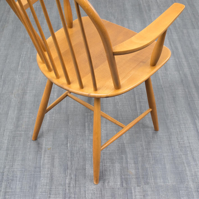 Set of 4 chairs in beech - 1960s