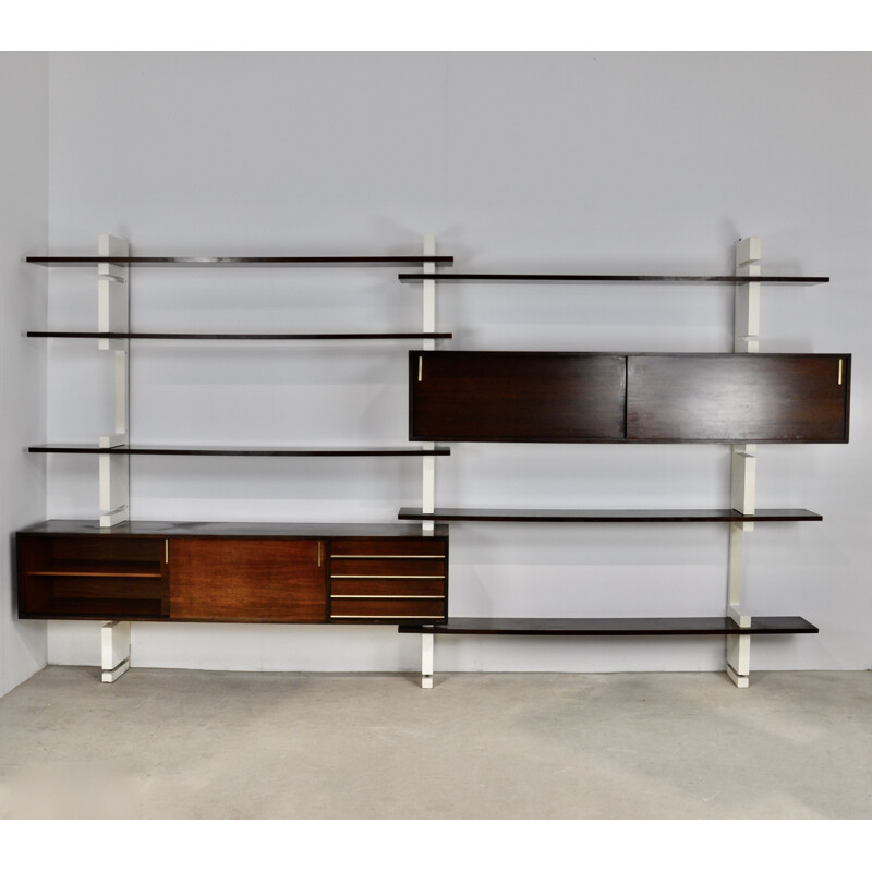 Vintage Amma lacquered wall unit, Italy 1960