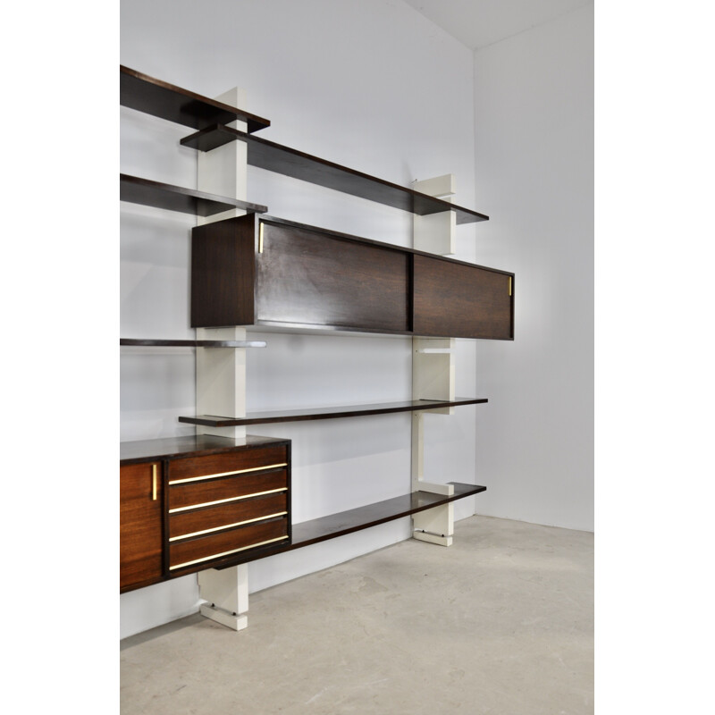 Vintage Amma lacquered wall unit, Italy 1960