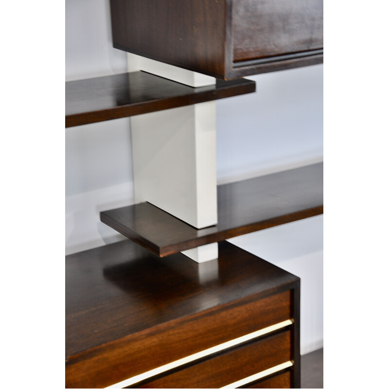 Vintage Amma lacquered wall unit, Italy 1960