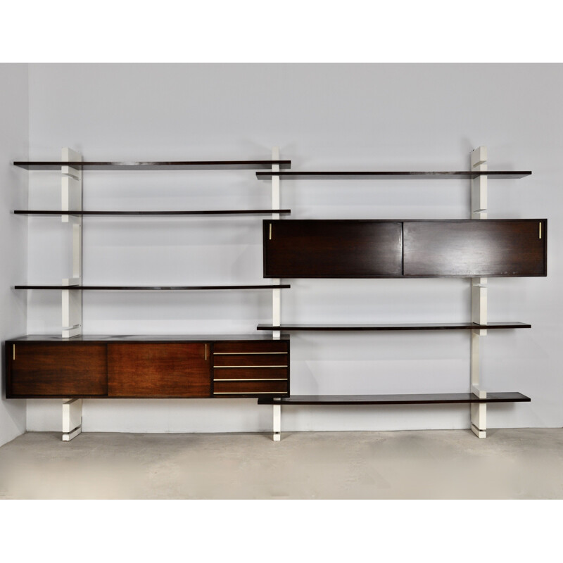 Vintage Amma lacquered wall unit, Italy 1960