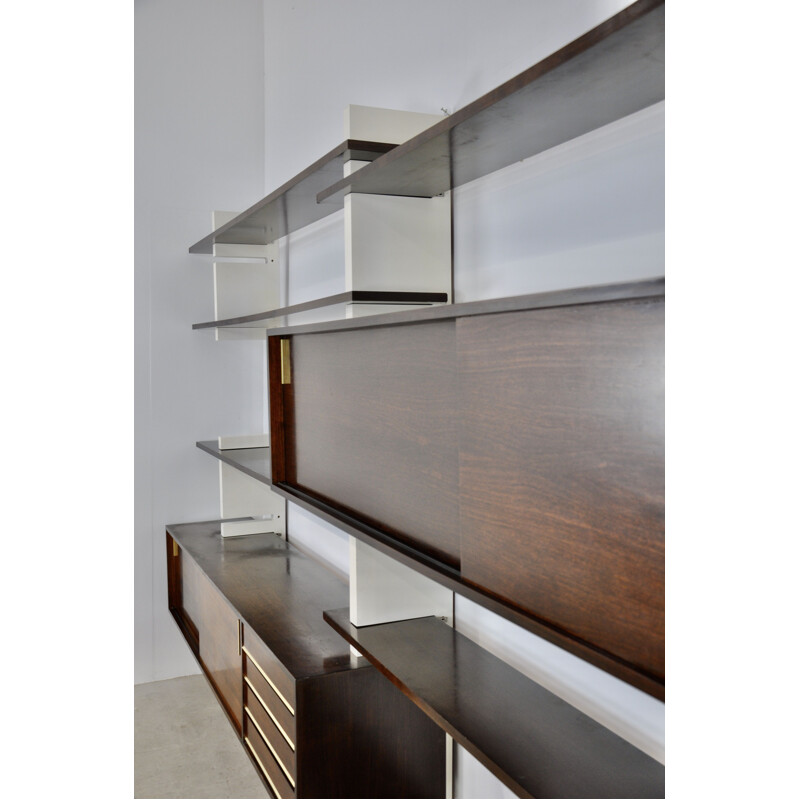 Vintage Amma lacquered wall unit, Italy 1960