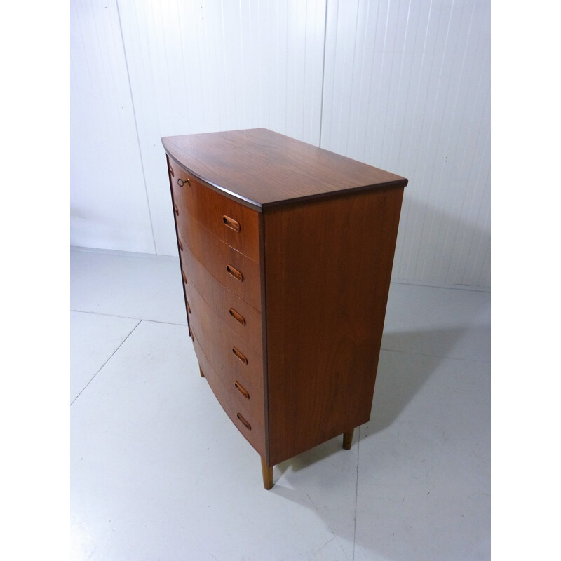 Teak vintage chest of drawers with 6 drawers, Denmark 1960s