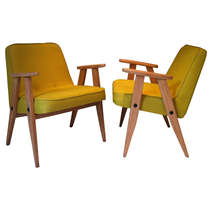 Pair of armchairs "366" by Jozef CHIEROWSKI - 1960s