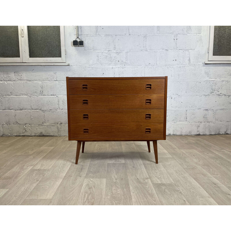 Commode scandinave vintage à 4 tiroirs par N.P. Nielsen pour Sejling Skabe, Danemark 1960