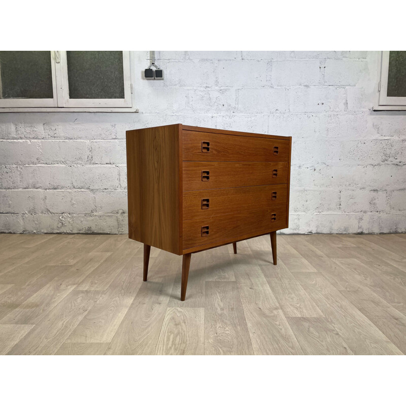 Vintage Scandinavian 4-drawer chest of drawers by N.P. Nielsen for Sejling Skabe, Denmark 1960s