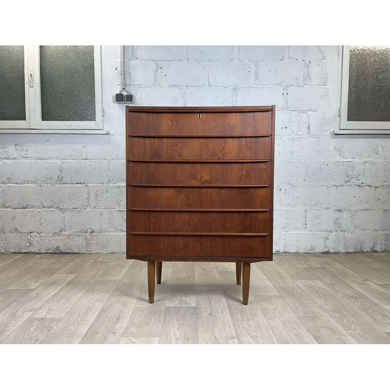 Scandinavian vintage teak chest of drawers, 1960